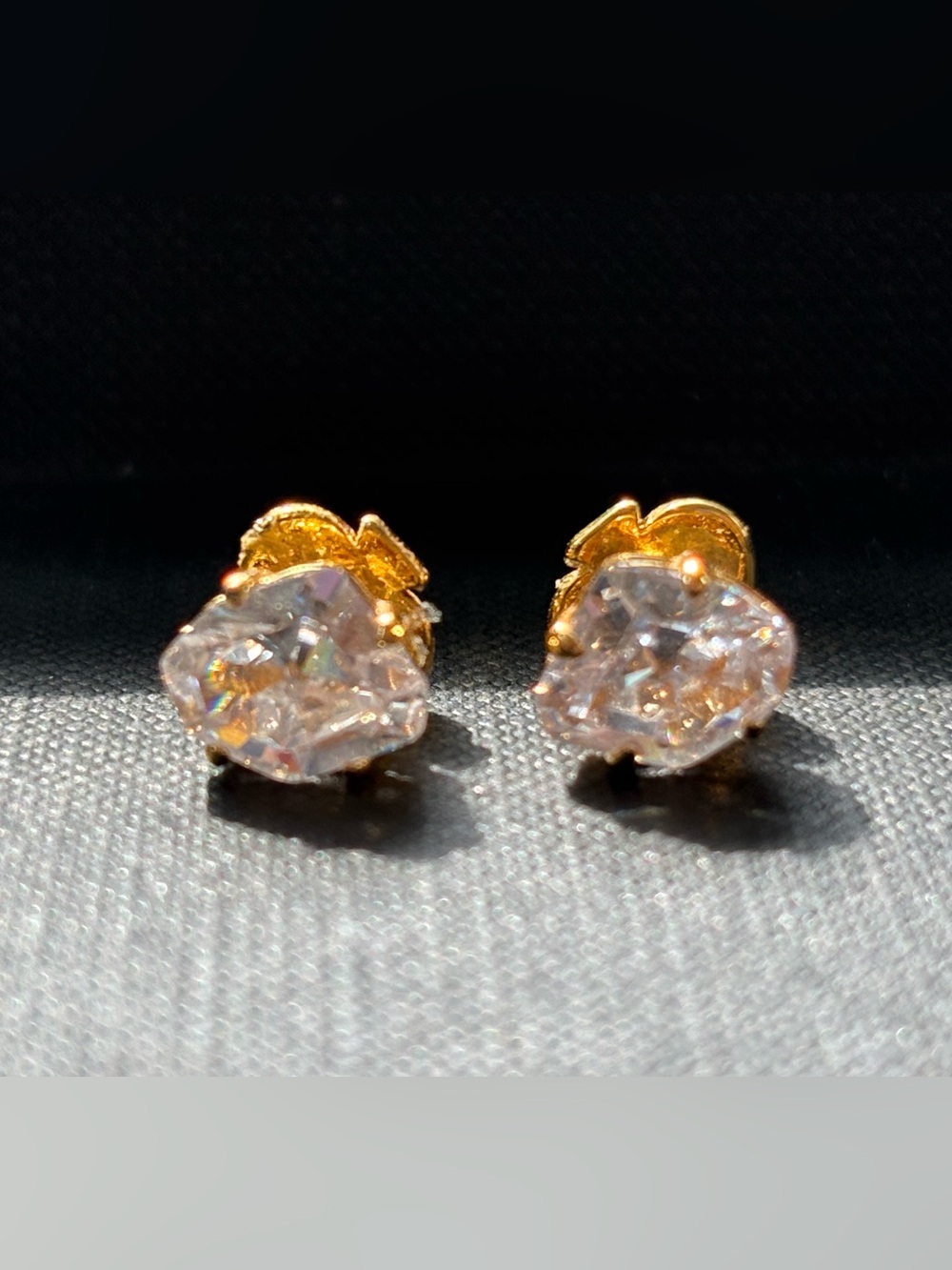 kate spade Gold-Tone Clear Crystal Stud Earrings